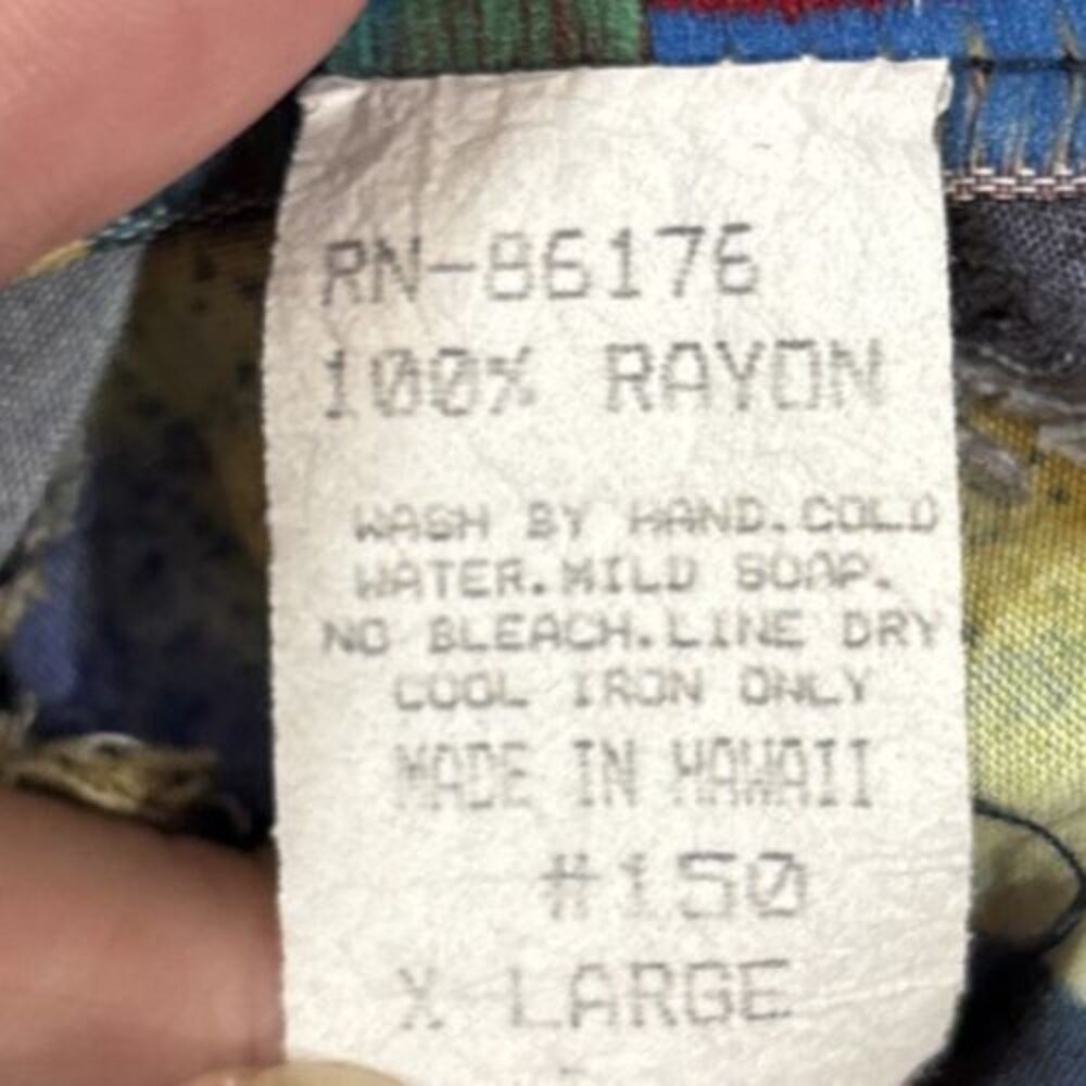 Vintage Paradise Found Hawaiian Mini Dress Women Size L Rayon Floral Aloha Retro - Picture 13 of 13